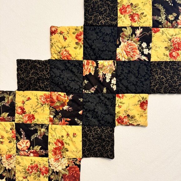 Decorative Reversible Quilted Table Runner Colorful Floral Rectangle 18 x 52" - Picture 4 of 10